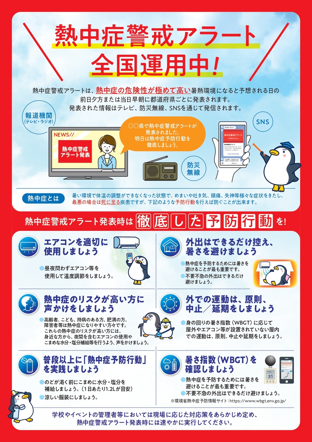 熱中症警戒アラート全国運用中【呉市保健所】