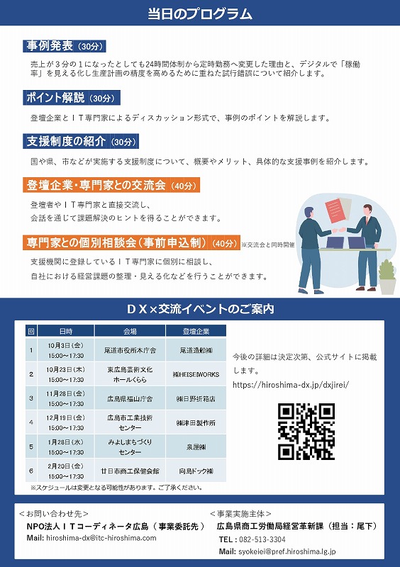 【12/19（金）開催】中小企業のためのＤＸ×交流イベント（第４回＠広島）のご案内【広島県経営革新課】