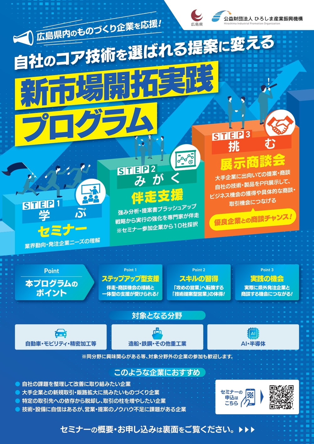 「新市場開拓実践プログラム」のご案内【ひろしま産業振興機構】